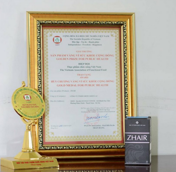 Cúp vàng Zhair sản phẩm tốt cho người sử dụng
